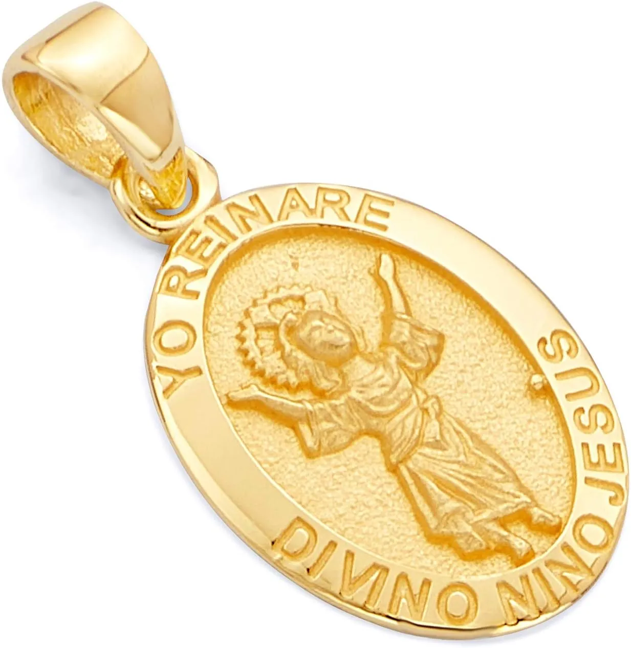 GoldenMine 14k Yellow Gold Baby Jesus Pendant (Size : 21 x 10 mm)