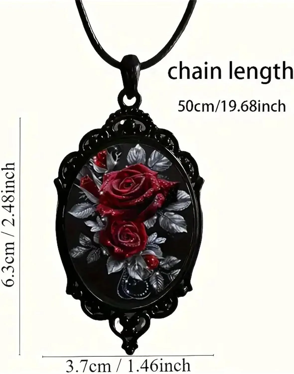 Gothic Necklace for Men Women,Raven Cross Glass Necklaces Bat Pendant Necklace Vintage Gothic Rope Chain Crow Bat Choker Victorian Cemetery Guest Necklaces Halloween Christmas Birthday Jewelry