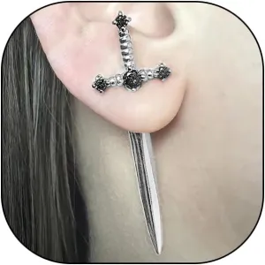 Gothic Sword Earrings Rhinestone Dagger Earrings Black Retro Sword Screw Earrings Cubic Zirconia Punk Sword Earrings Front Back Stud Earrings for Women
