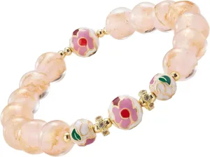 Handmade Beaded Bracelets for Women Men Teens, Gold Sliver Beads Bracelets  Bring Good Luck, Wealth, Prosperity  Unisex Stretch Protection Bracelet