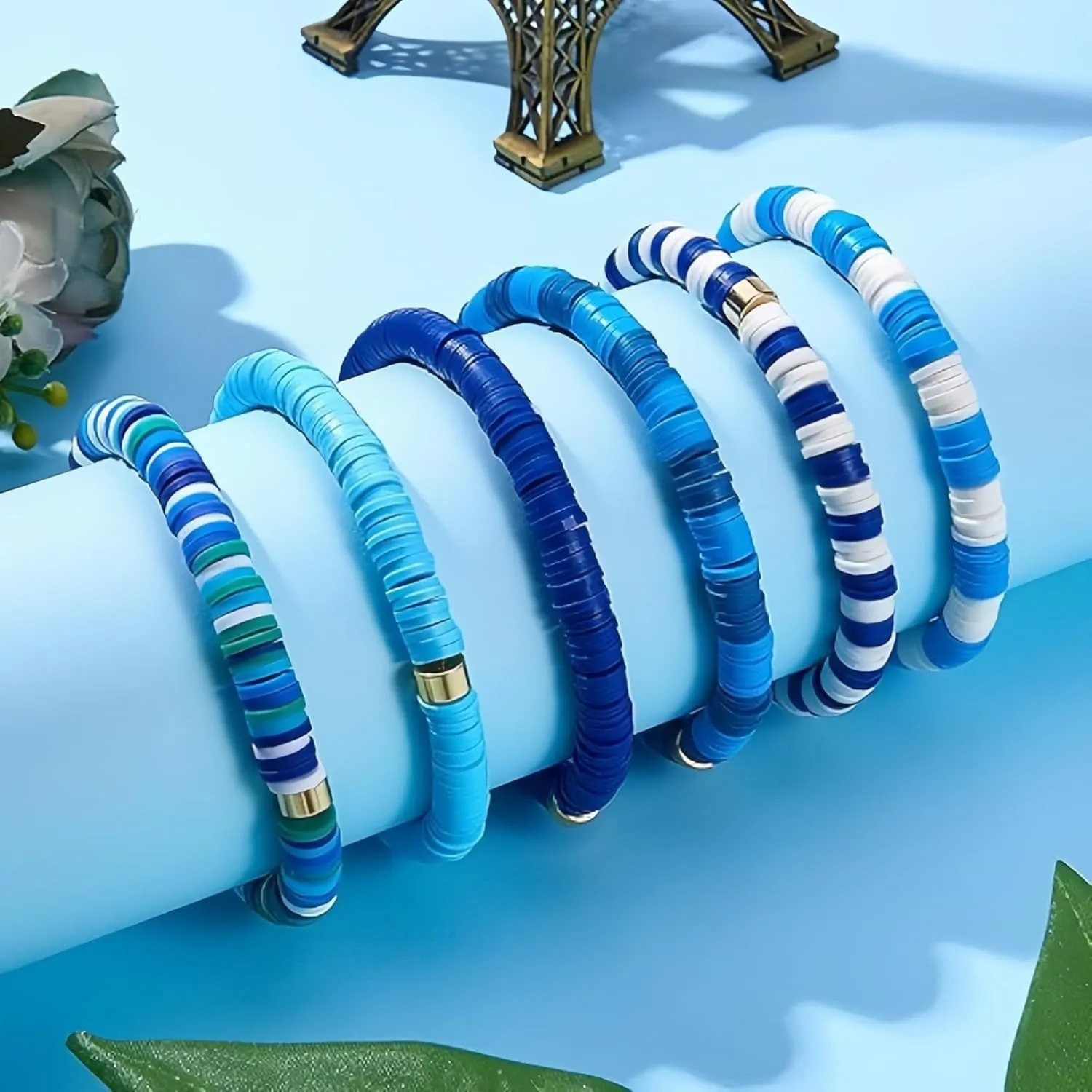 Handmade Blue Friendship Bracelet Kit, Stackable Friendship Bracelets for Women, Friendship Bracelet String, Boho Blue Bracelets for Women