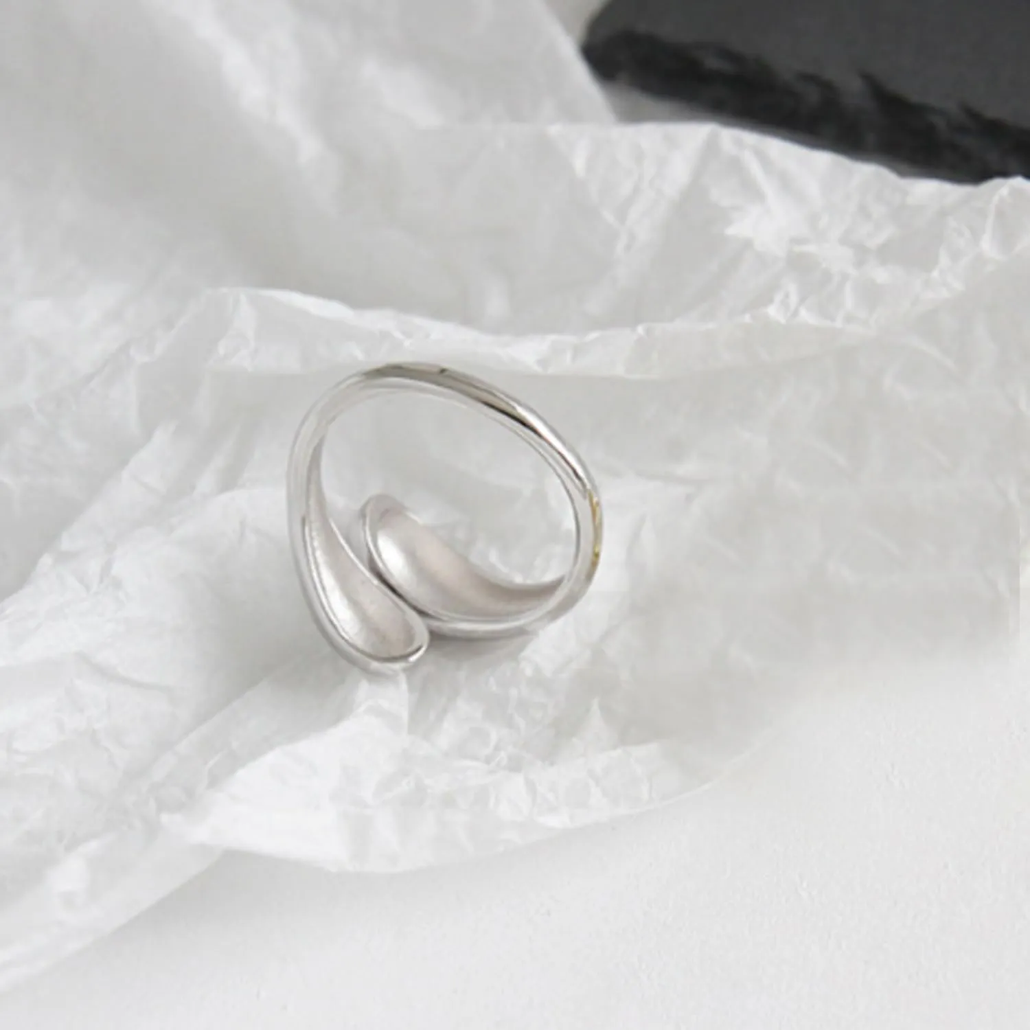 Handmade Rings 925 Sterling Silver Band Ring Adjustable Open Knuckle Rings Thumb Ring Statement Rings for Women Minimalist Jewelry