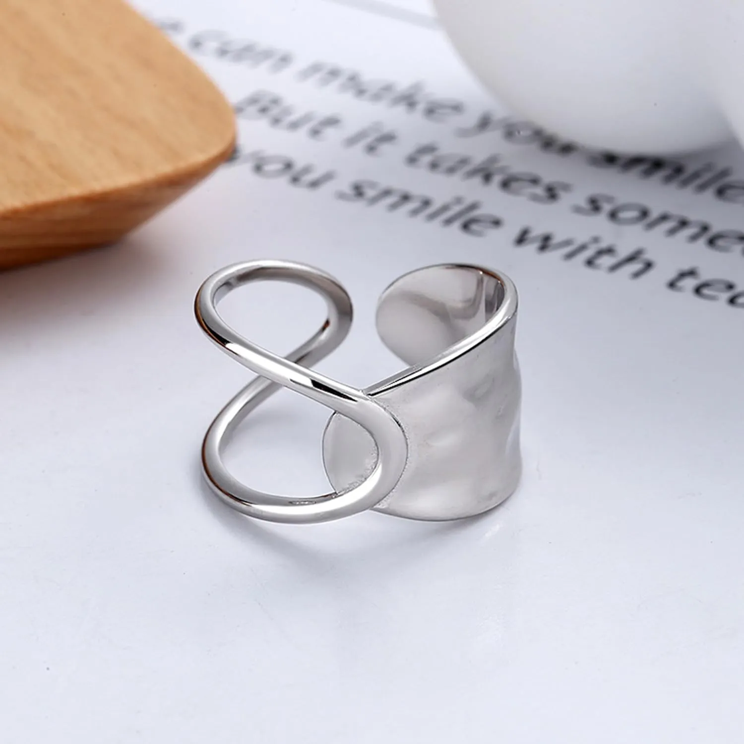 Handmade Rings 925 Sterling Silver Band Ring Adjustable Open Knuckle Rings Thumb Ring Statement Rings for Women Minimalist Jewelry