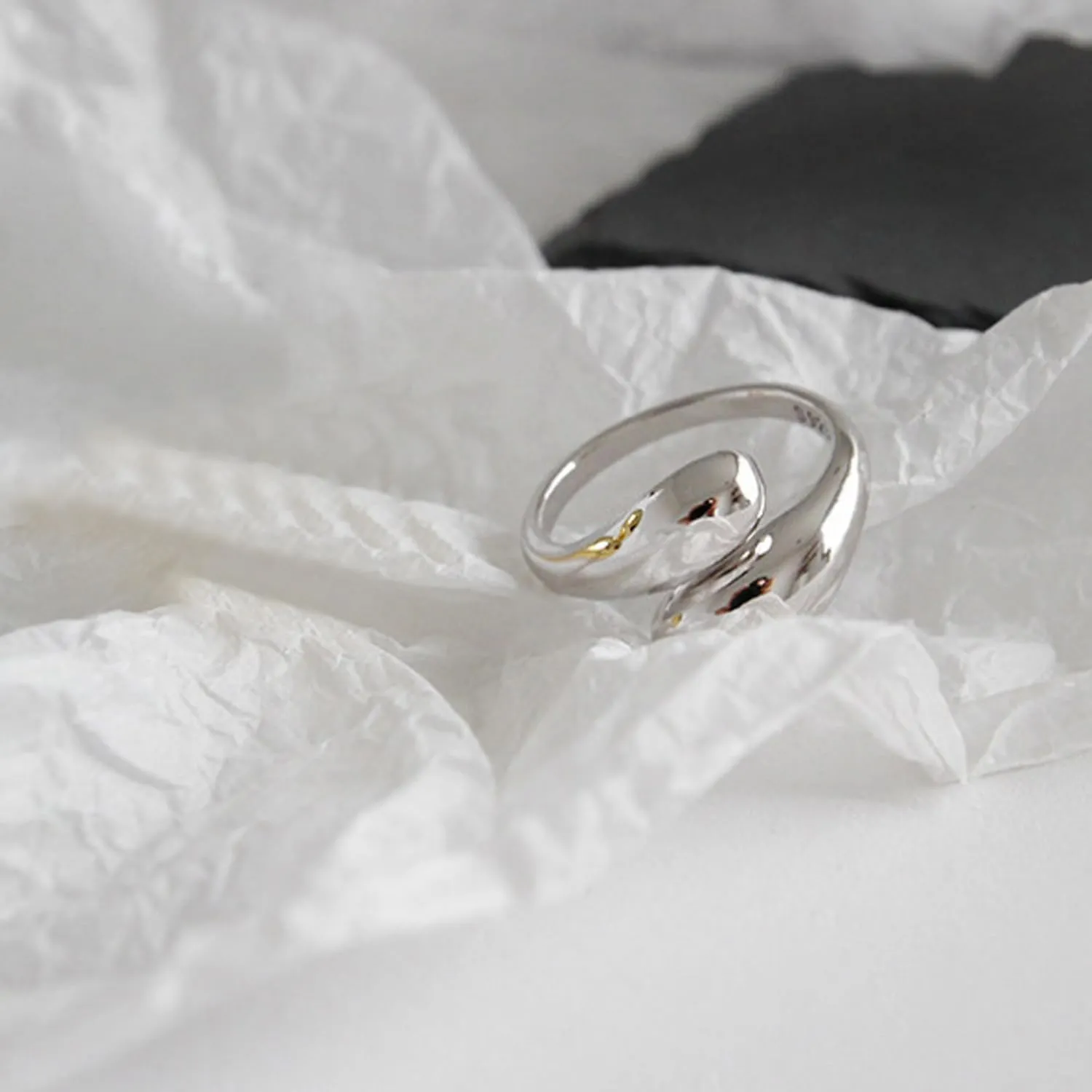 Handmade Rings 925 Sterling Silver Band Ring Adjustable Open Knuckle Rings Thumb Ring Statement Rings for Women Minimalist Jewelry