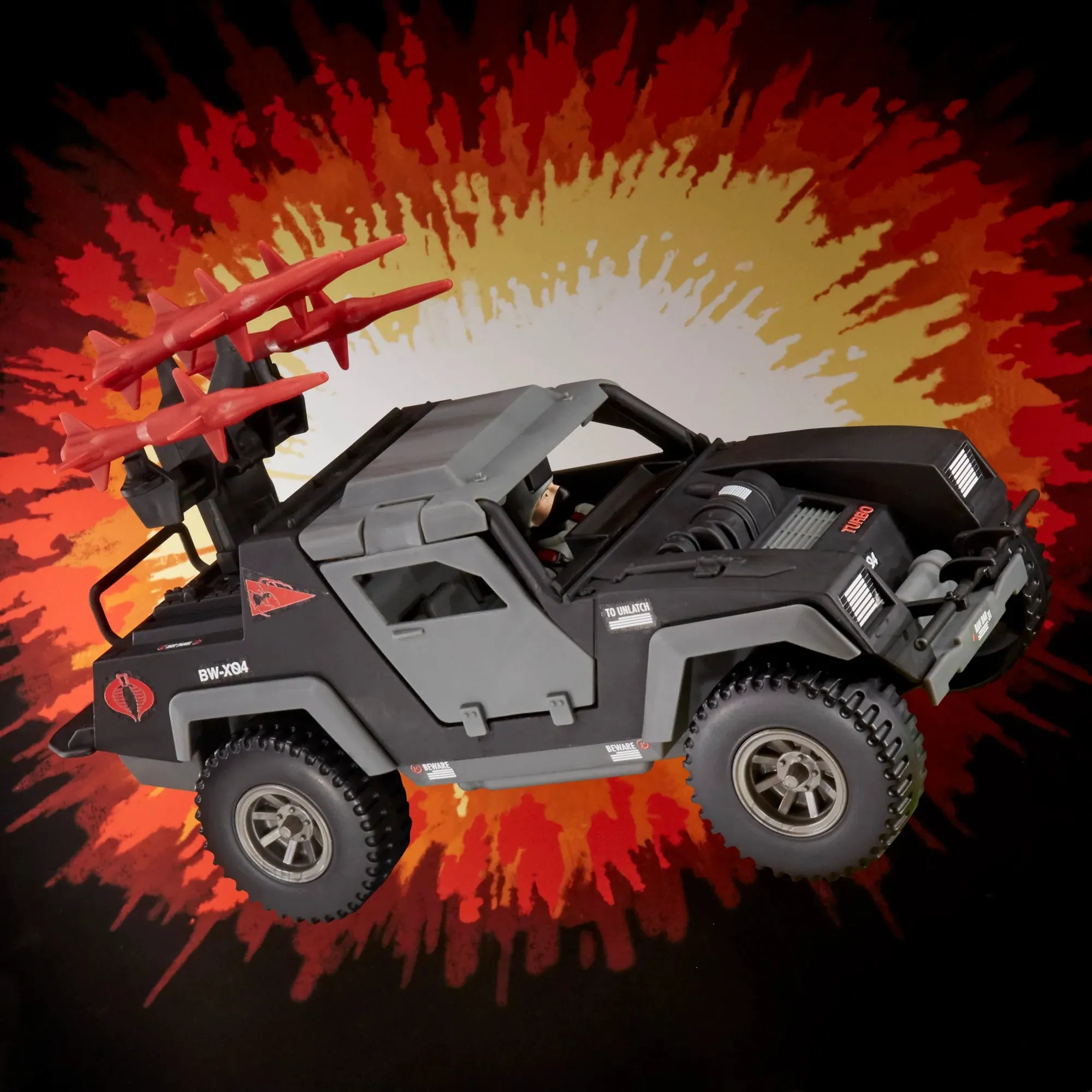 Hasbro Retro G.I. Joe Cobra Stinger with Cobra Officer Vehicle