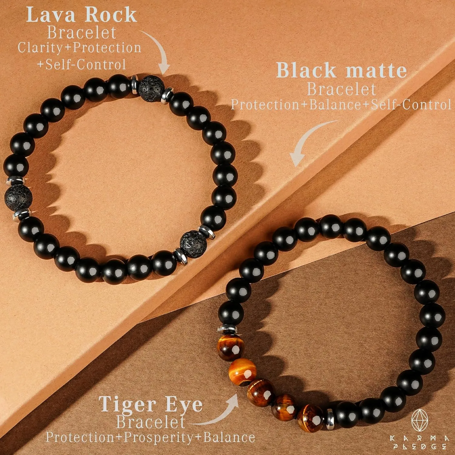 Healing Crystal Bracelets for Men & Women, Spiritual, Positive Energy & Balance, Handmade 6mm Crystal Beads Bracelets