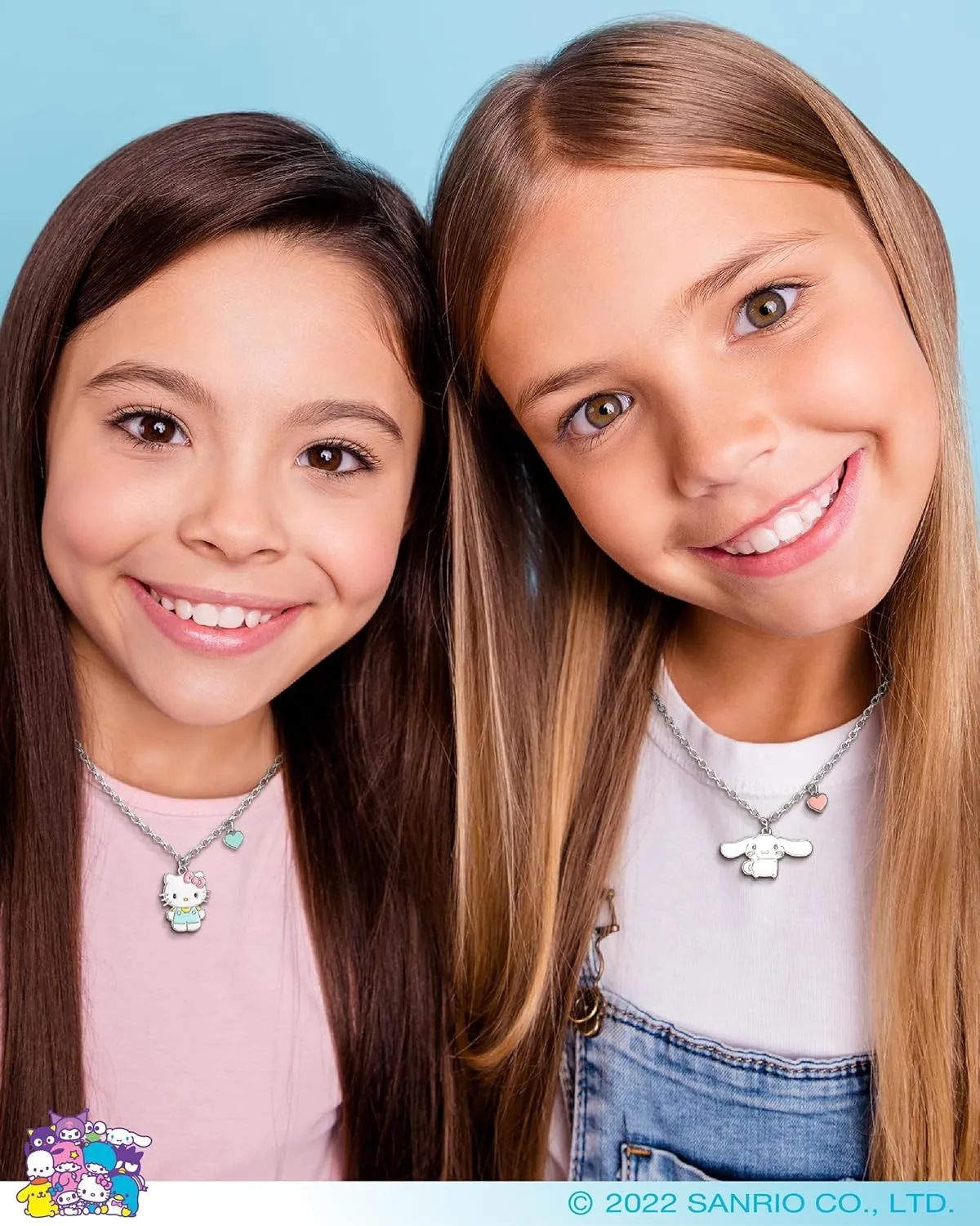Hello Kitty Sanrio and Friends BFF Necklace for 2 Official License - 16" 3" Fashion Jewelry Best Friend Necklace
