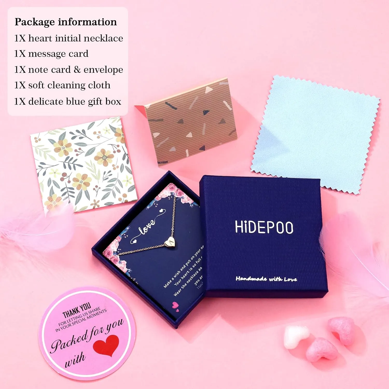 Hidepoo Heart Initial Necklaces Gifts for Girls, 14K Gold Filled Heart Pendant Necklace Tiny Initial Heart Necklaces for Girls Jewelry Birthday Gifts for Girls Initial Necklace