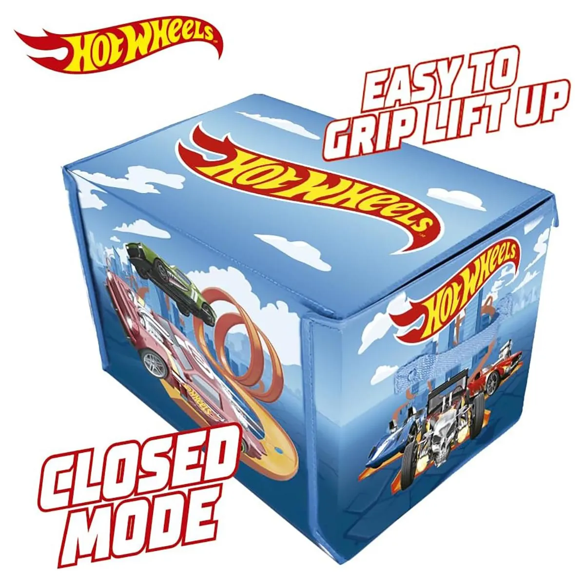 Hot Wheels Car Storage Box with Garage Playset and Playmat