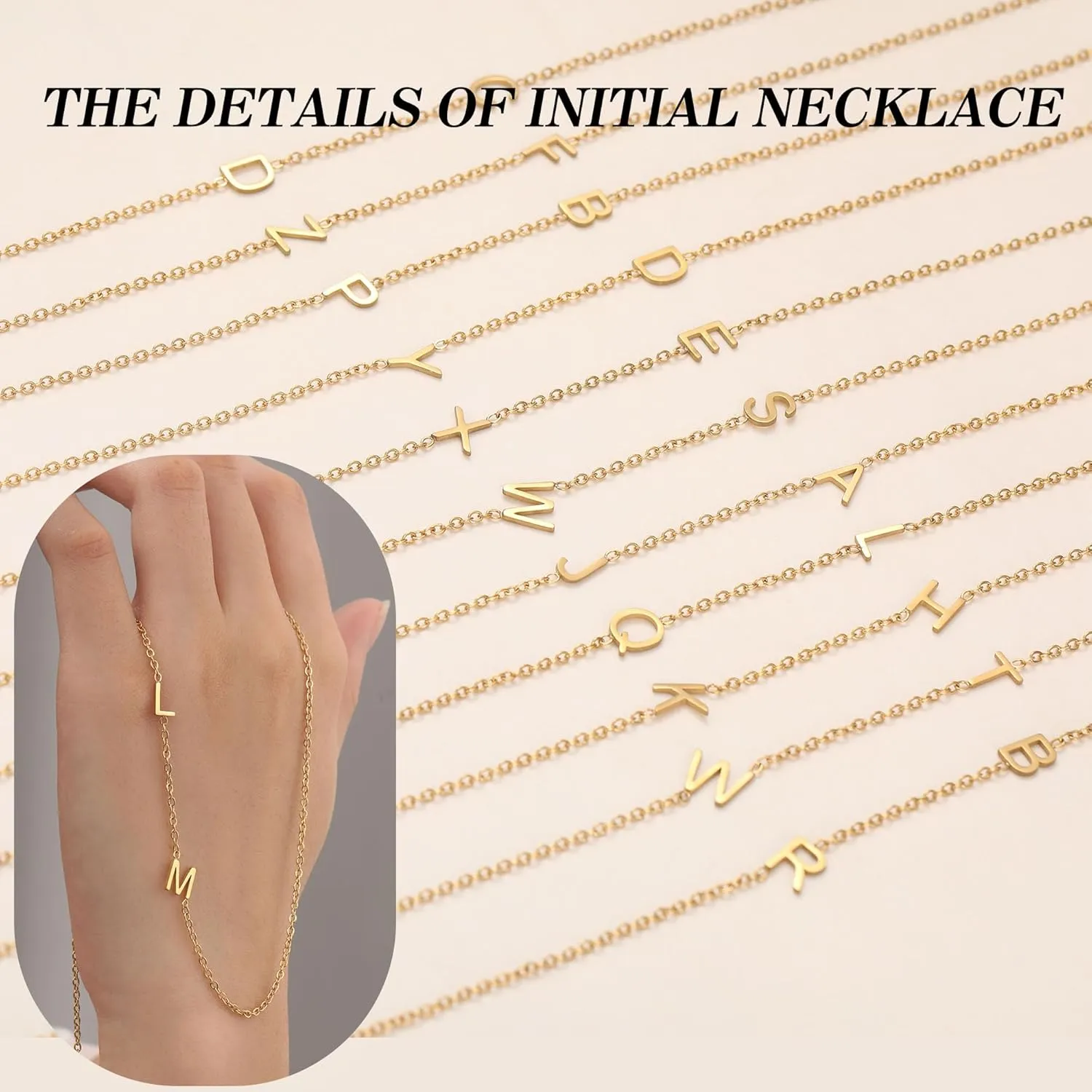 Initial Necklaces for WomenName Necklace Gold Sideways Dainty Initial Necklaces for Women 2 Initial Adjustable Gold Choker Necklace for GLfriend Friend Gifts for Adults Jewelry