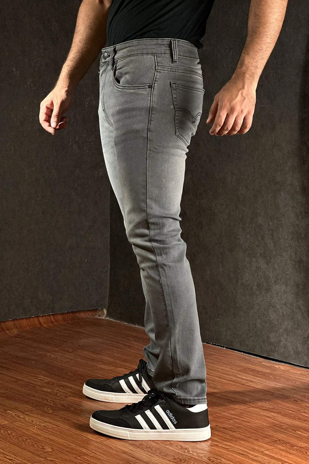 ITA Grey Slim Fit Denim - 1124054