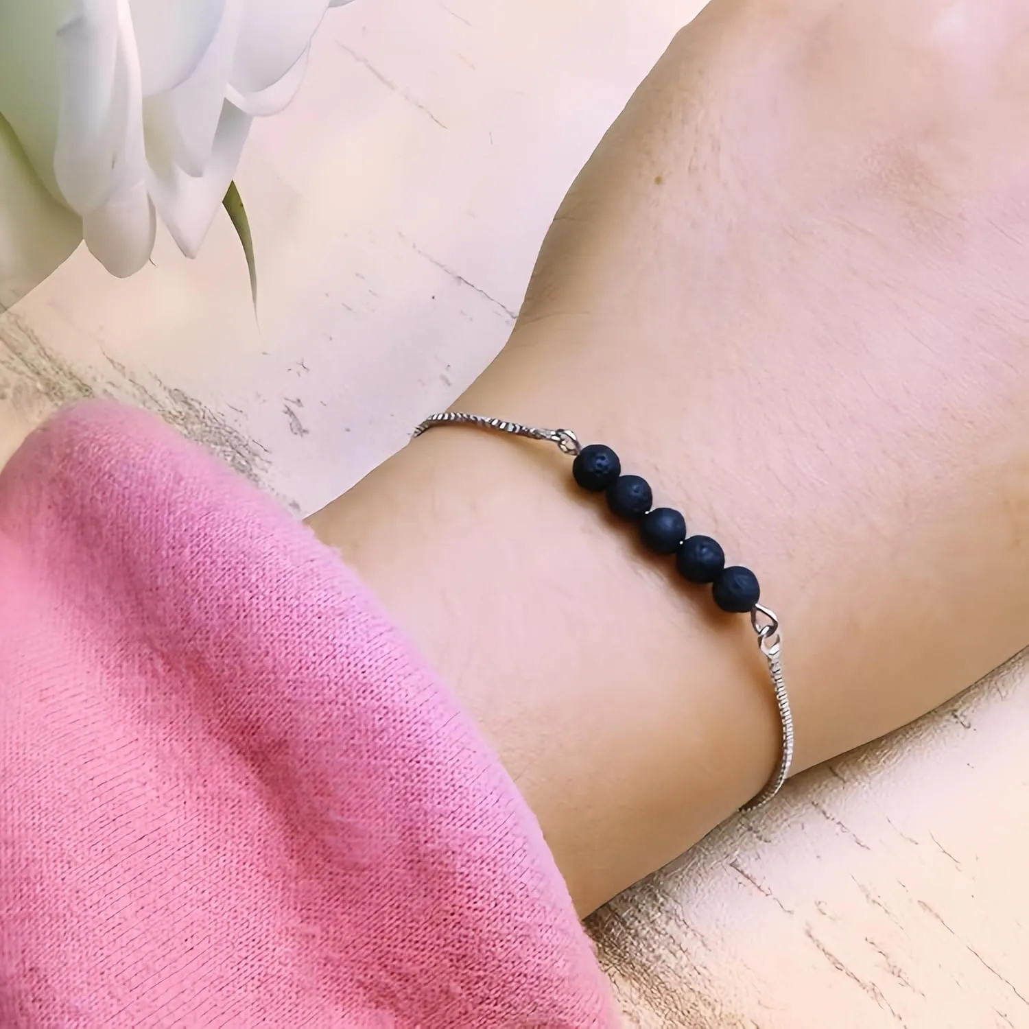 Jardme Essential Oil Diffuser Bracelets, 14K Gold Link Bracelets for Women, Birthday Gifts for Women Mom