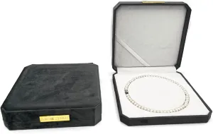 Jewelry Velvet Box Pearl Necklace Boxes for Jewelry Gift Boxes Display Case Wedding Jewelry Organizer Storage Holder Boxes (grey)