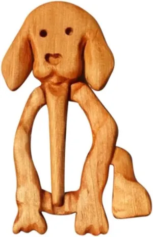 Jowxsx Animal Wooden Dog Brooch Pin, Brown, Brooches and Pins, Brooch, Jewelry