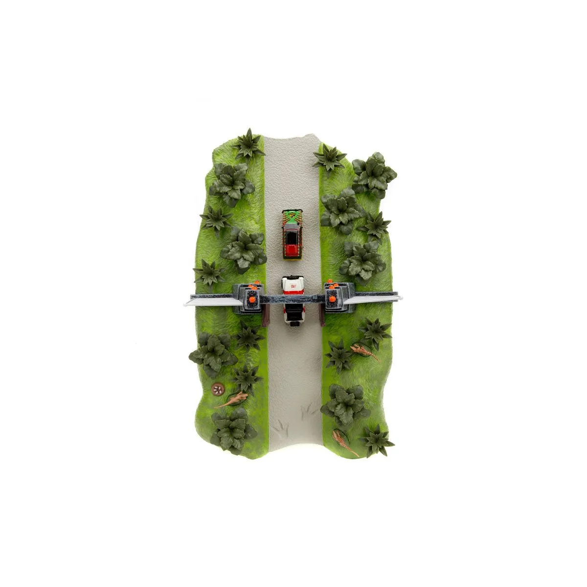 Jurassic Park Gate and Nano Hollywood Rides Vehicle Diorama - Jada