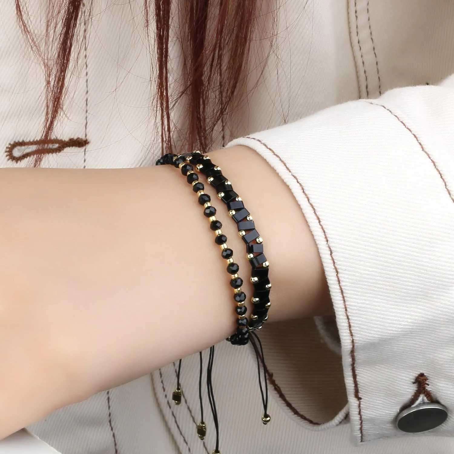 KELITCH Women Strand Bracelets Boho MIYUKI Beads Friendship Bracelets Summer Beach Rainbow Bracelets