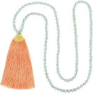 KELITCH Women Tassel Necklaces Handmade Crystal Pearls Necklace Jewelry Love