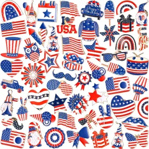 Kenning 100 Pcs American Flag Pins Bulk 4th of July Patriotic Brooch USA Memorial Day Lapel Pins Gift Backpacks Red White and Blue Brooch Veteran Military Gift for Clothes Bags Accessories