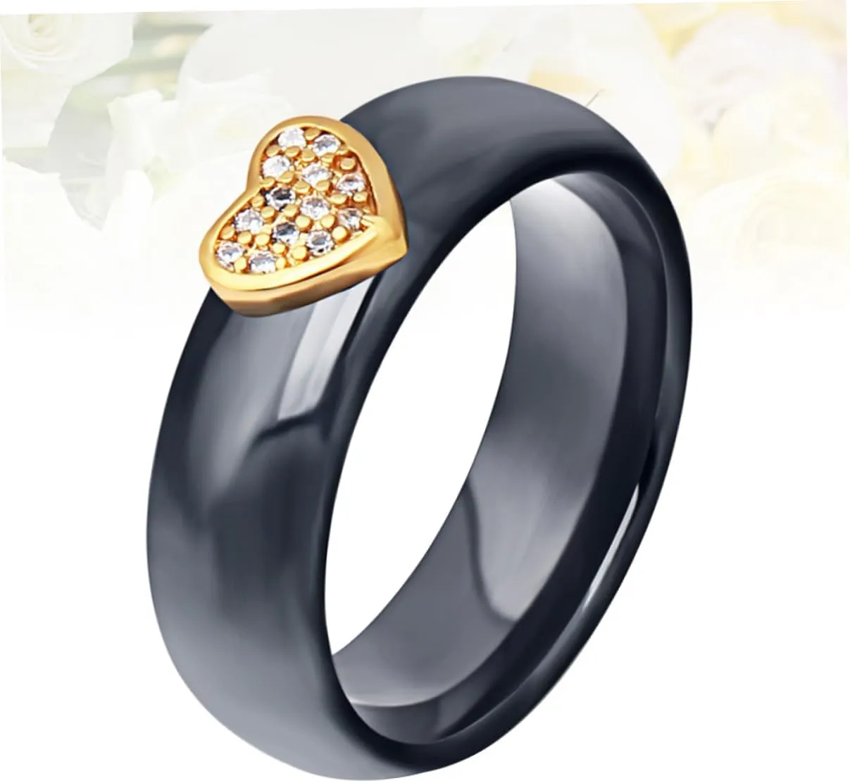 KESYOO 1pc Rings for Couples Couple Rings Couples Rings Couple Finger Ring Black White Ring Ceramic Finger Ring