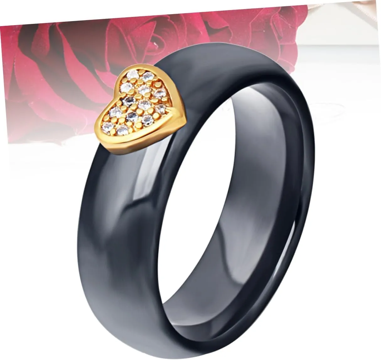 KESYOO 1pc Rings for Couples Couple Rings Couples Rings Couple Finger Ring Black White Ring Ceramic Finger Ring