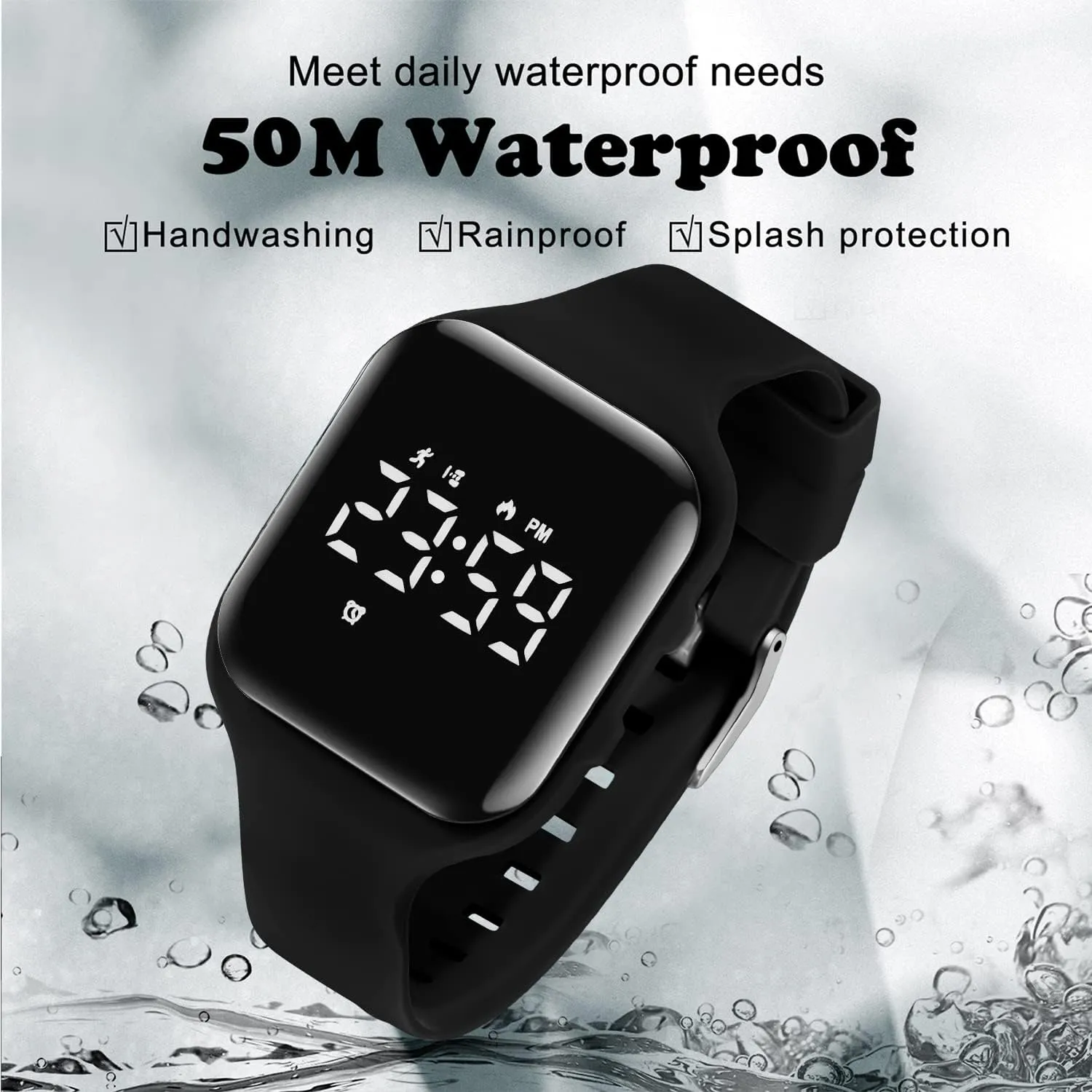 Kids Watches for Girls Boys Digital Sport Watch with Step Counter Pedometer Vibration Alarm Clock, No App Waterproof Fitness Tracker Kids Watch Boys Girls Teens Students Ages 5-16