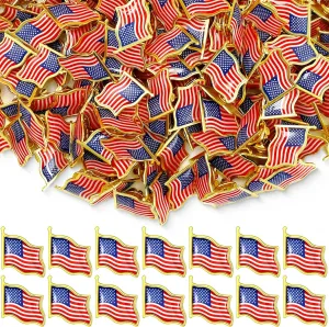 Kigeli 300 Pcs American Flag Lapel Pins - 4th of July & Veterans Day Patriotic Pins