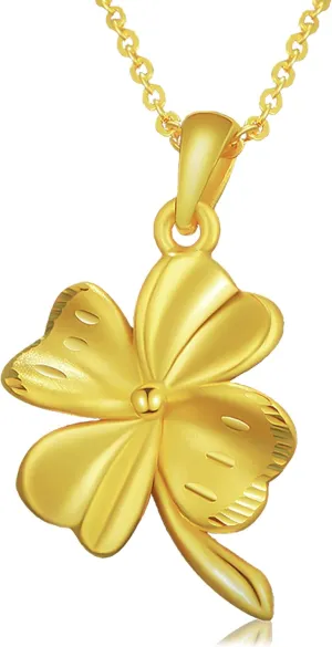 Lamdo Gold Necklace for Women - 14K Solid Gold OverNecklaces for Women Lucky Clover Pendant Necklaces for Women Gold Layered Necklaces for Women Jewelry Gifts for Friends