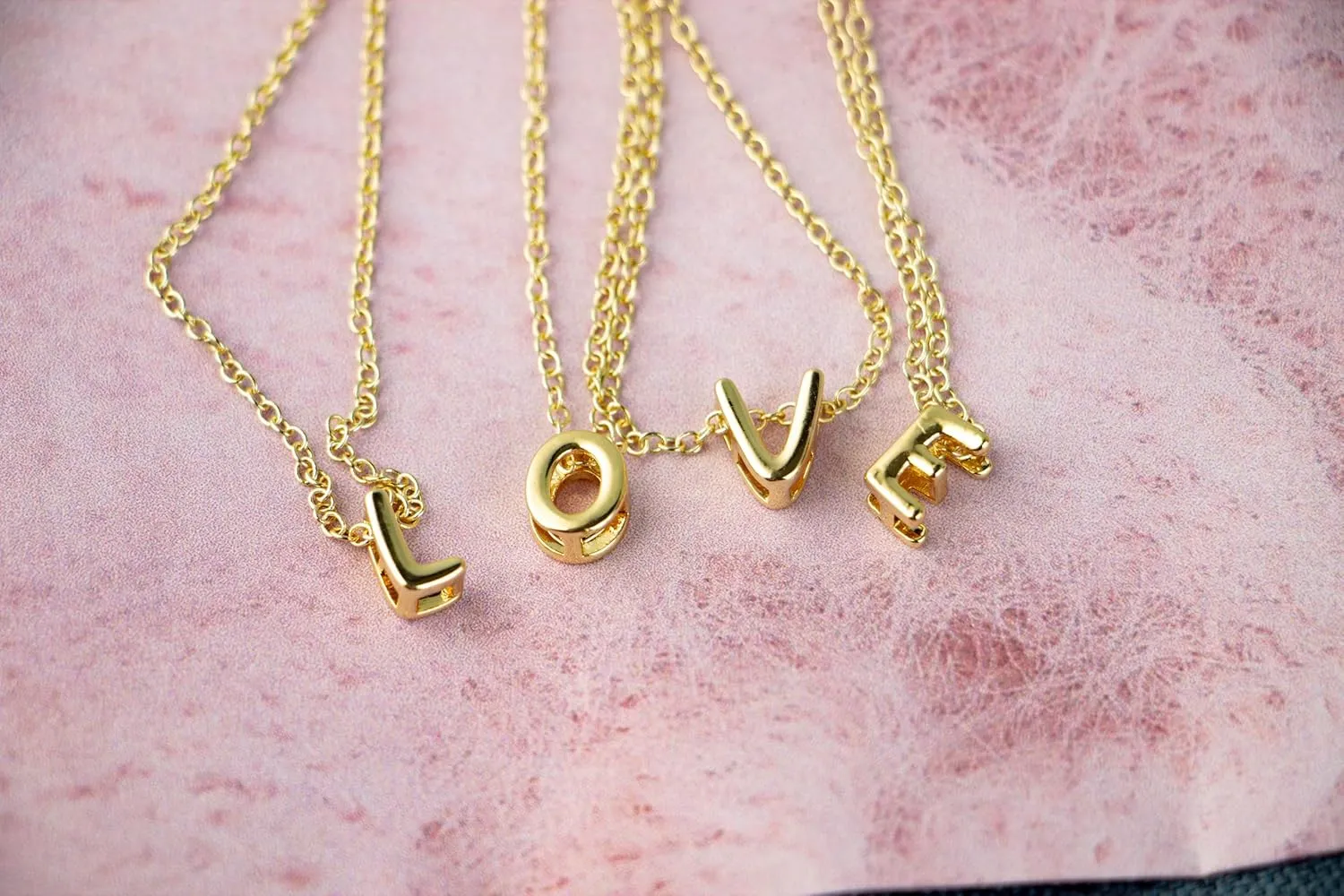 Layered Bubble Initial Necklaces Letter for Women 14K Gold Plated A-Z Necklace Small Dainty Cute Name Choker Necklaces Trendy Gold Personalized Jewelry Gift for Women