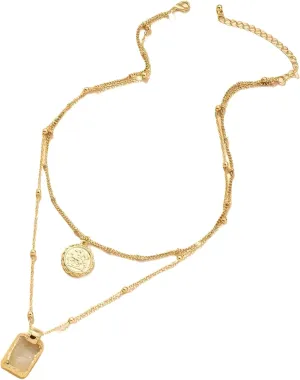 Layered Necklace For Women- Colorful Crystal Multilayer Chocker- Beautiful Jewelry- Ideal For Birthday and Parties