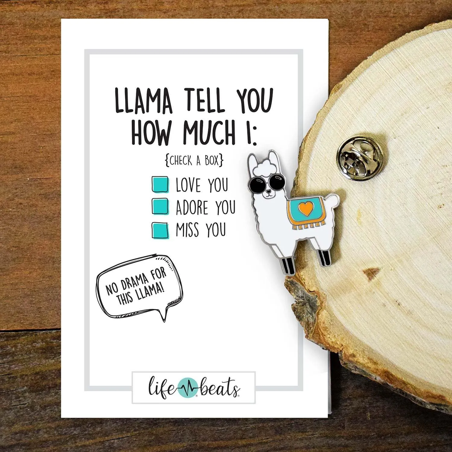 LifeBeats Animal Enamel Pin - Cute Lapel Pin for Clothes & Accessories | Comes with Greeting Card