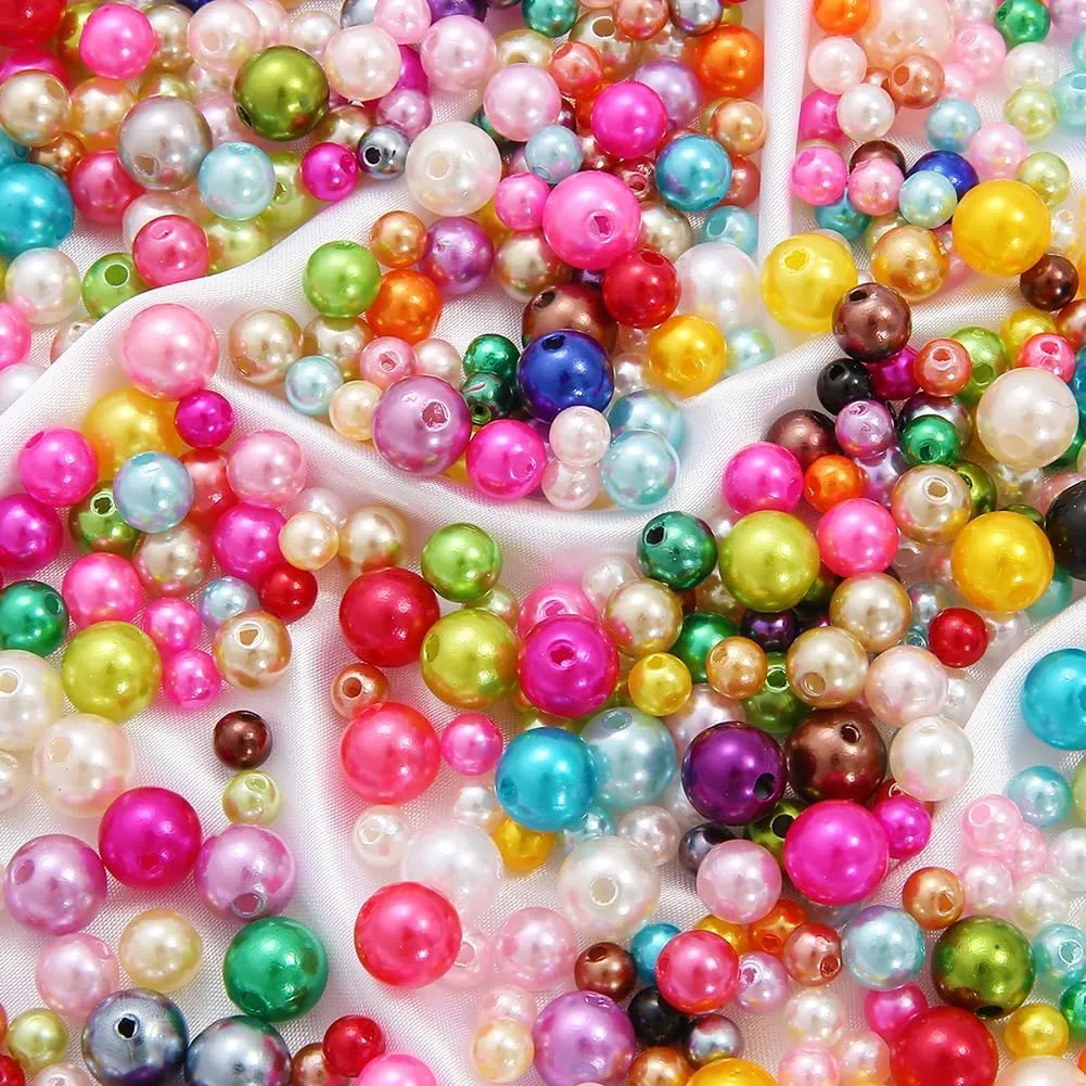 Light Green 4mm Imitation Pearl Beads, Can Be Made Into Beautiful Jewelry, Artificial Pearls for Weddings, Birthdays, Valentine's Day and Special Occasions (1000 Pcs), ZX2060