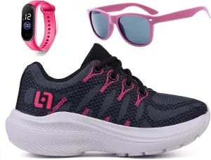 Light - Light Up Toddler Shoes for Girls Kit with Slipper - LED Toddler Girl Sneakers, Kids Sneakers, Easy to Put On, Toddler Girl Shoes,