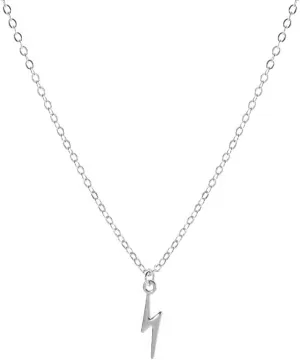Lightning Bolt Pendant Necklace Women Simple Charm Bar Choker Chain Jewelry for Women