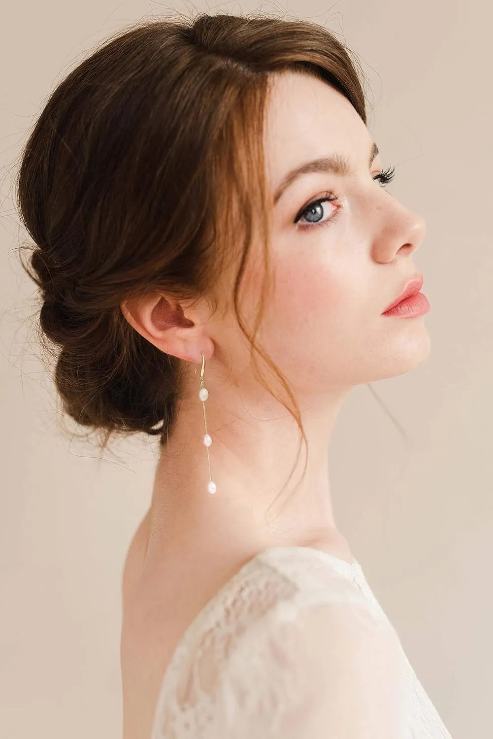 Long Pearl Dangle Earrings for Women 18K Gold Plated Long Dangle Drop Earrings Metal Chain Earrings Wedding Bridesmaid Jewelry