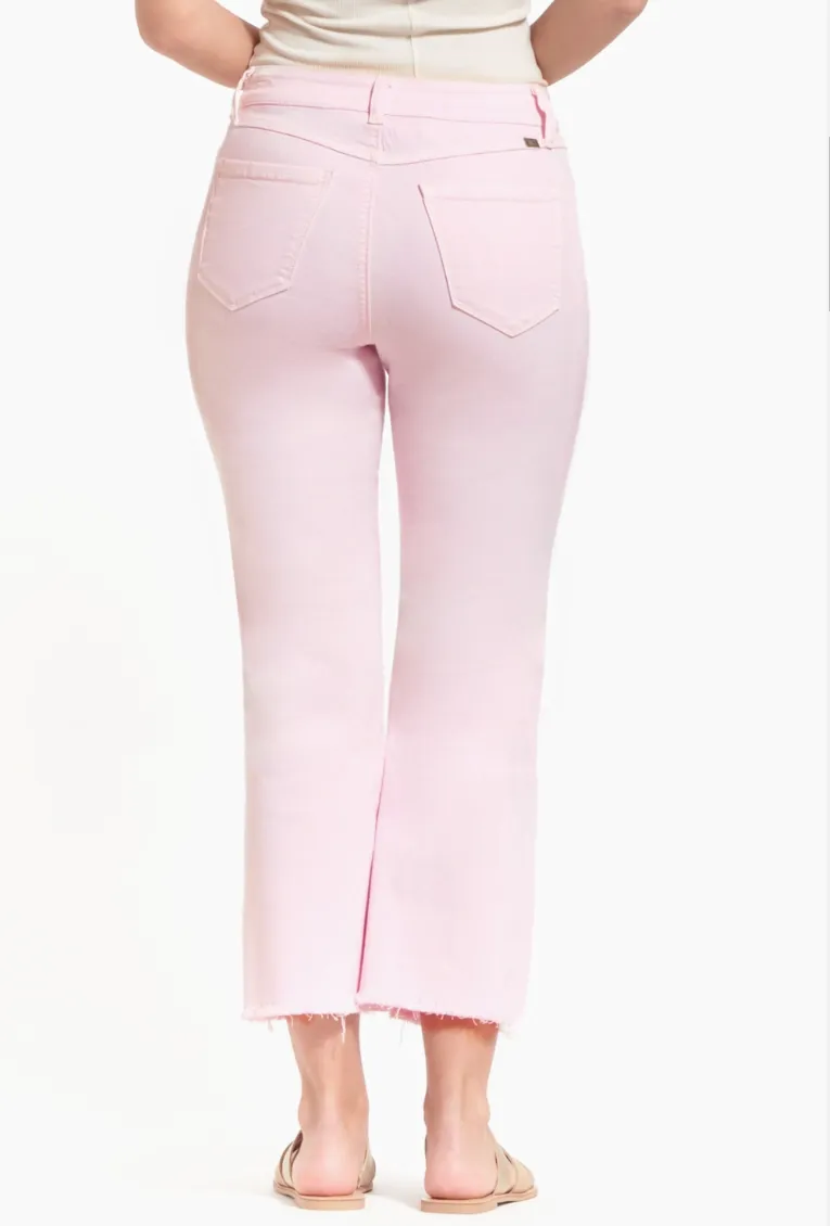 Luxe 27" Inseam Demi-Bootcut Pink Jean
