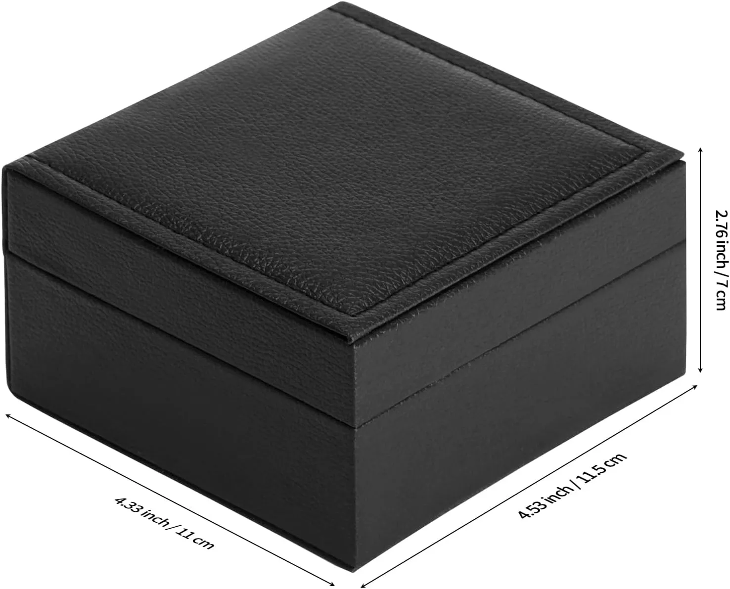 Luxury Single Watch Gift Box for Men Women, Single Watch Bracelet Bangle Jewelry Holder Storage Box Display Case Organizer (Black Style 2)