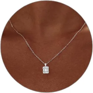 Luxval Diamond Pendant Gold Necklace for WomenDainty 18k Gold Plated Choker Necklaces Simple Gold Jewelry Gifts for Women Girls