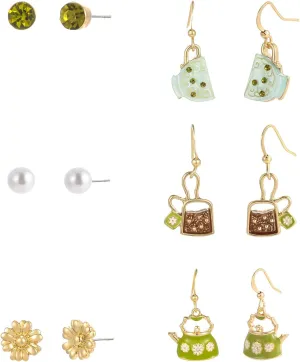 Madison Tyler 6 Pairs Cute Studs Earrings Set for Women | New Fall Studs Earrings Set for Women | Thanksgiving Gift for Women