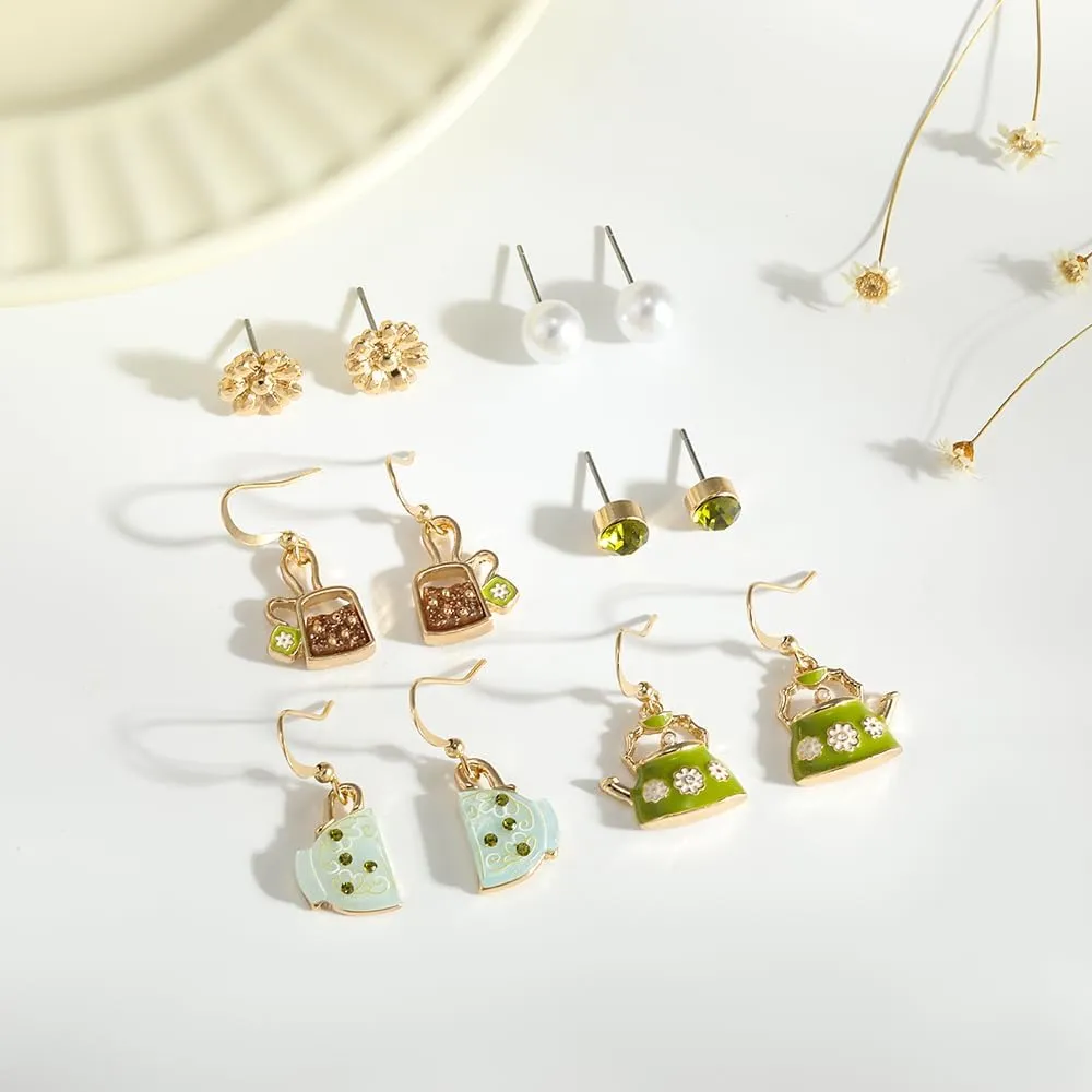 Madison Tyler 6 Pairs Cute Studs Earrings Set for Women | New Fall Studs Earrings Set for Women | Thanksgiving Gift for Women