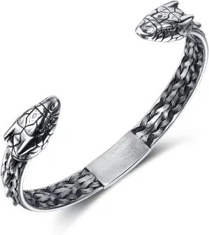 Men Cuff Bracelet Jewelry Stainless Steel Open Bangle Gift