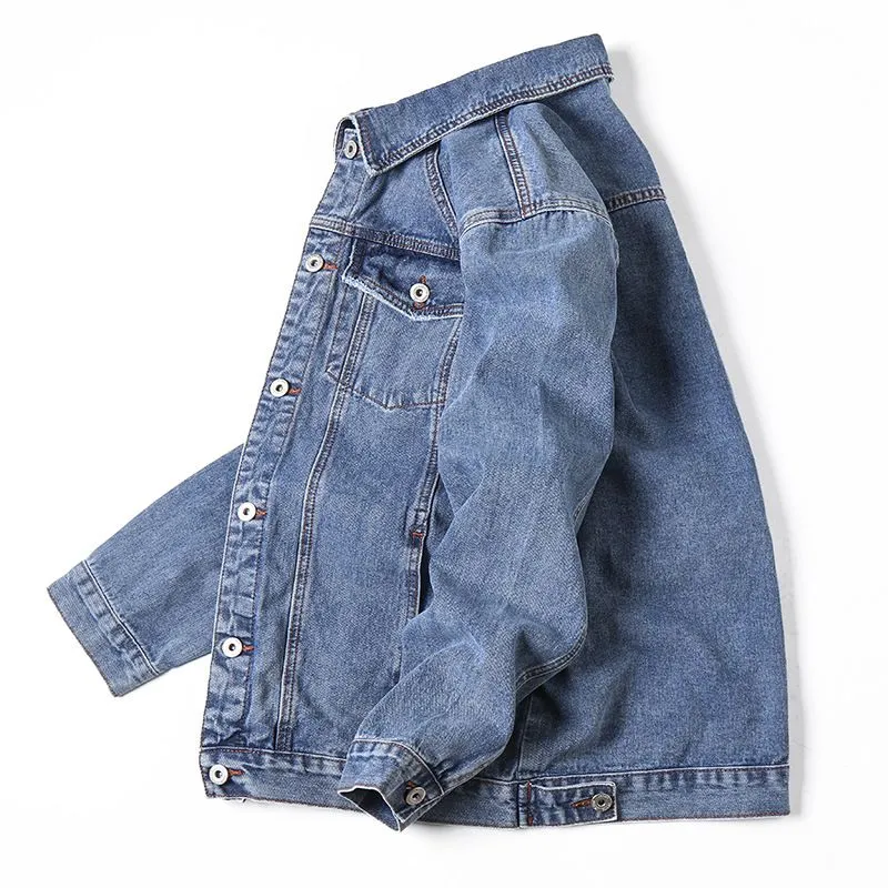 Men's Fashion Classic Denim Jean Jacket Button Down Urban Coat