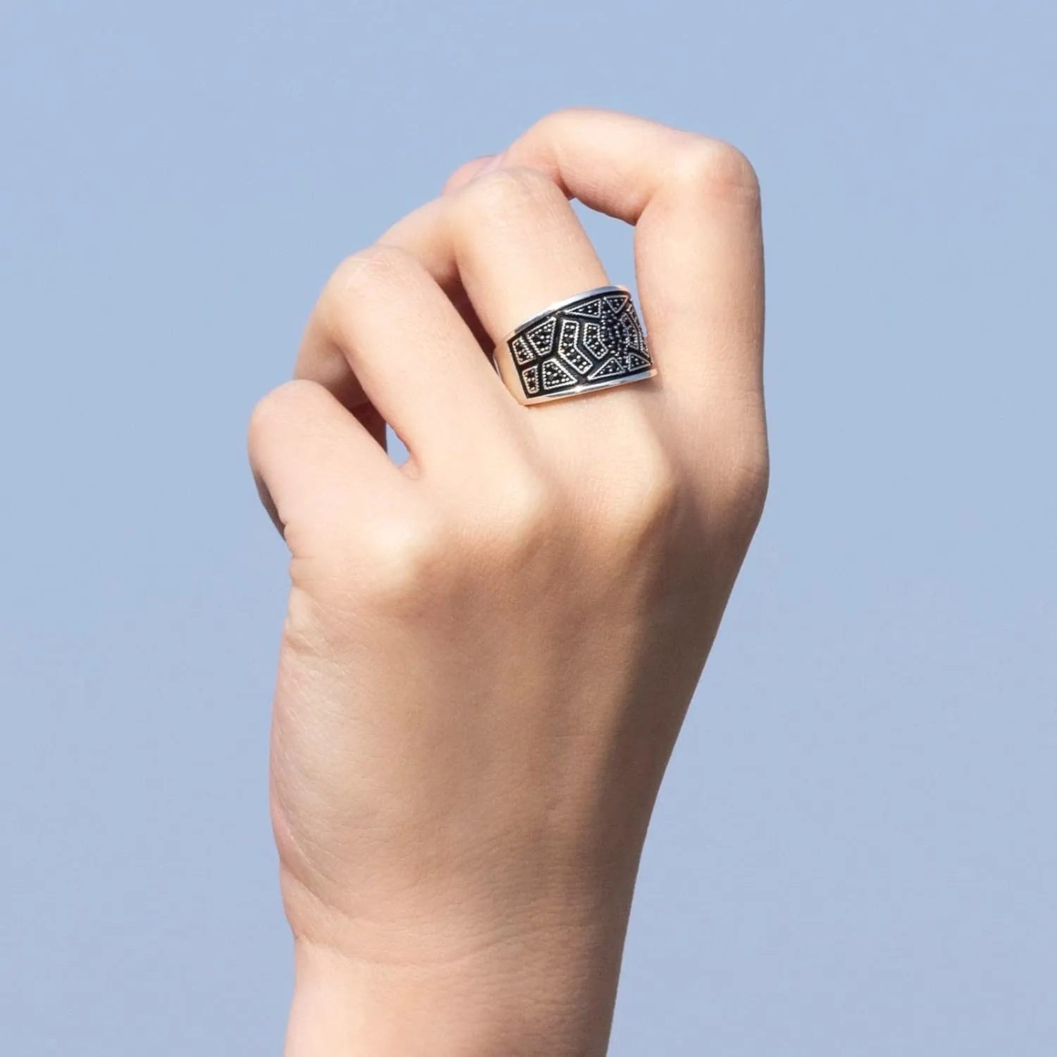 Men's Ring in S925 Sterling Silver Black Cubic Zirconia CZ Solid Silver Ring Polished Turkish Classic Design Handmade Jewelry, Ottoman Gemstone Signet Statement Rings,Man Fine Jewelry Gift for Him