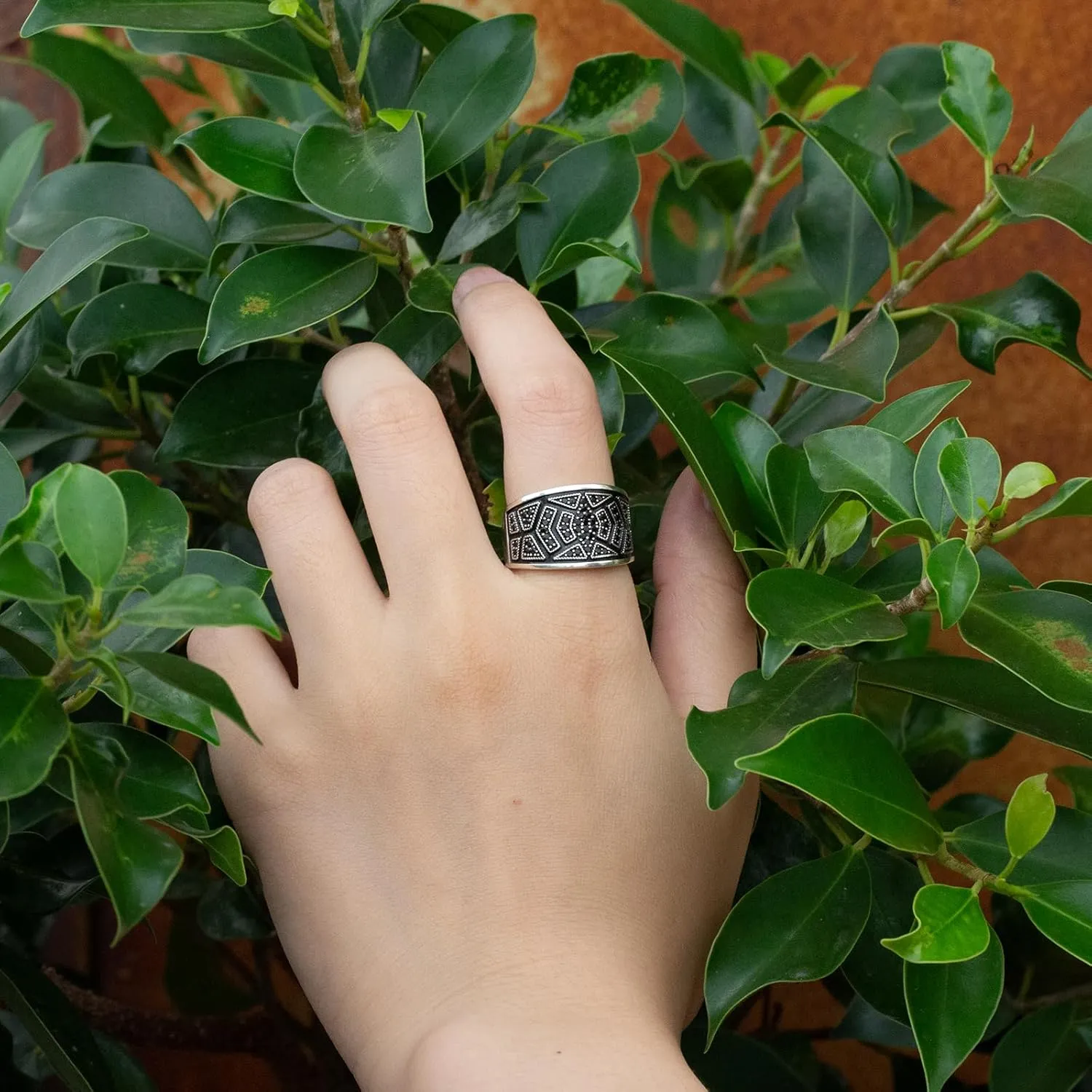 Men's Ring in S925 Sterling Silver Black Cubic Zirconia CZ Solid Silver Ring Polished Turkish Classic Design Handmade Jewelry, Ottoman Gemstone Signet Statement Rings,Man Fine Jewelry Gift for Him