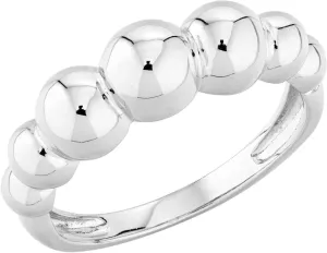 Miabella Italian 925 Sterling Silver or 18K Gold Plated Bead Ball Stackable Ring for Women/Made in Italy