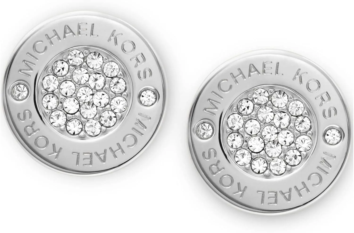 Michael Kors Silver-Tone Stud Earrings or Drop Earrings for Women; Stainless Steel Earrings; Jewelry for Women