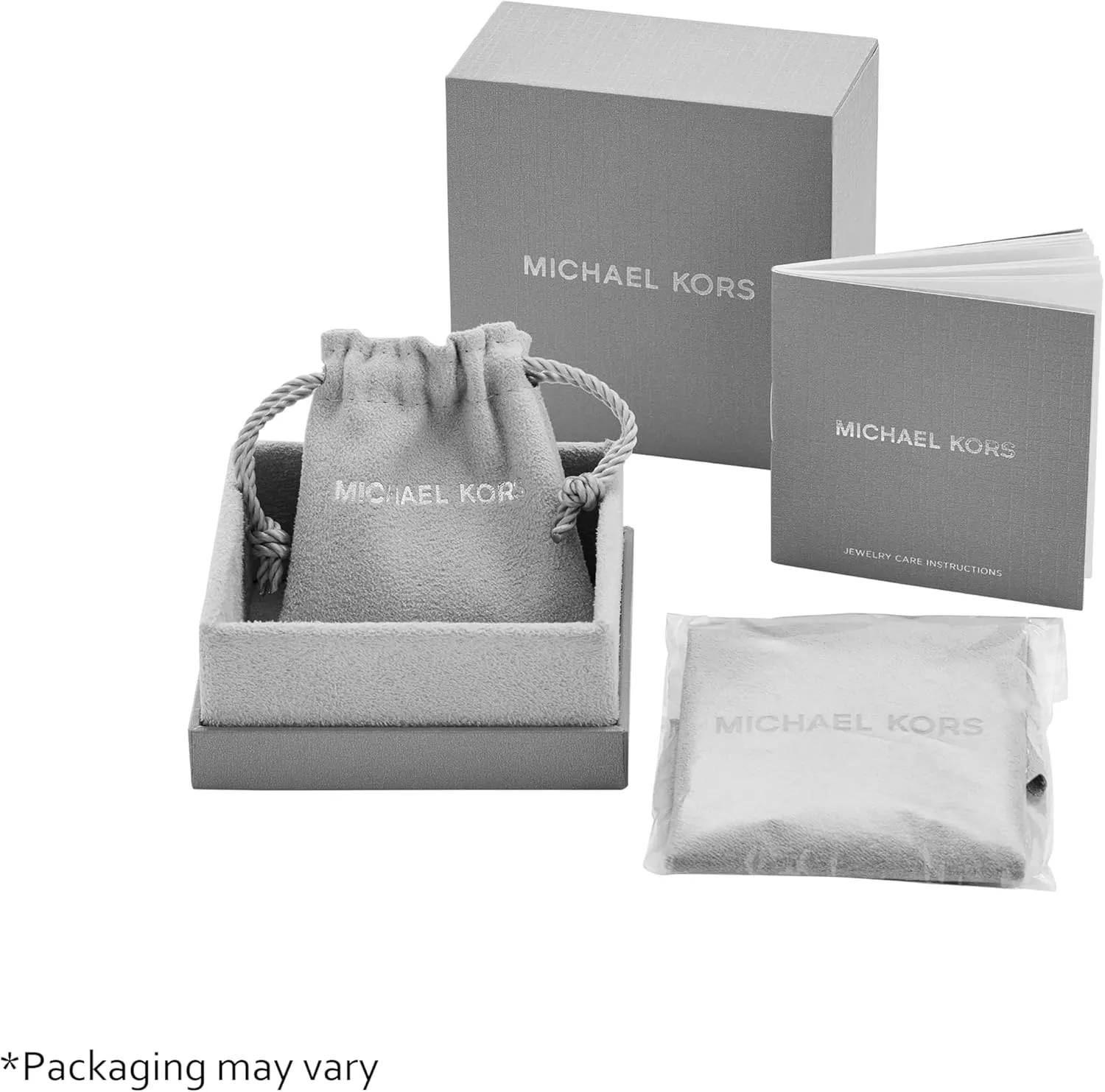 Michael Kors Stainless Steel and Pav Crystal MK Logo Bangle Bracelet for Women