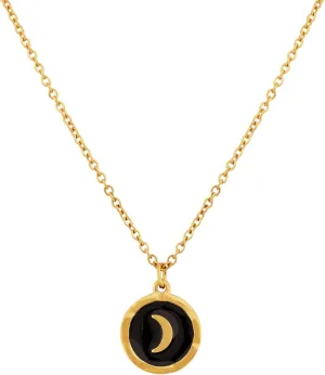 MINACHI Bohemian Half Moon Pendant Necklace, Vintage Jewelry Style for Women