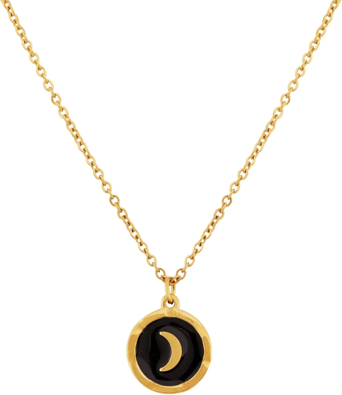 MINACHI Bohemian Half Moon Pendant Necklace, Vintage Jewelry Style for Women