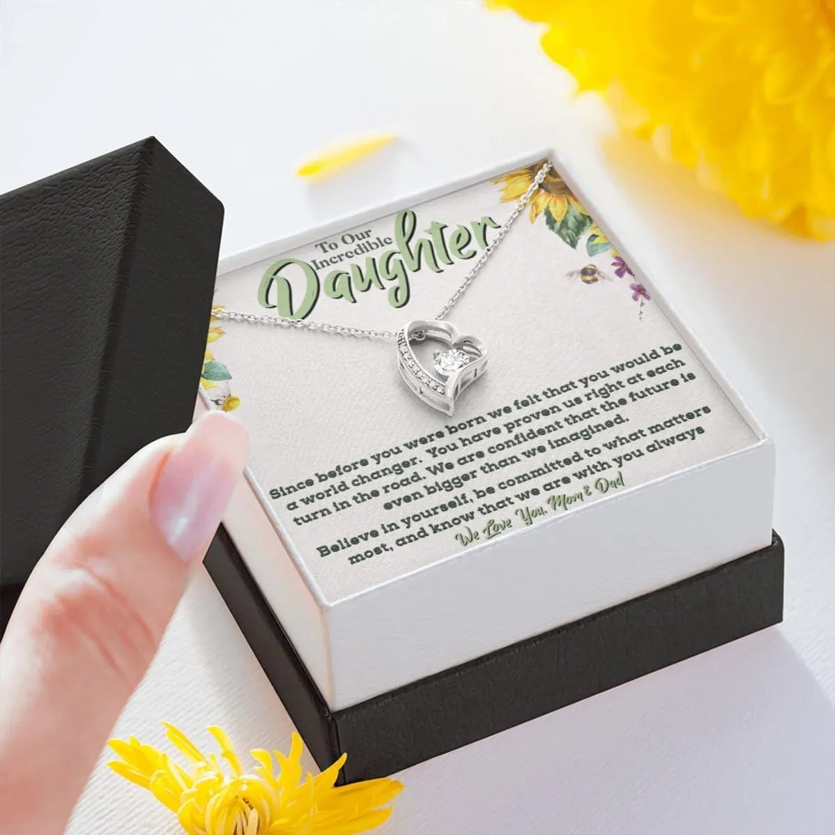 Mom's Gift: Daughter Necklaces With Light Box - Birthday & Christmas Idea