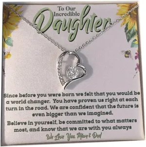 Mom's Gift: Daughter Necklaces With Light Box - Birthday & Christmas Idea